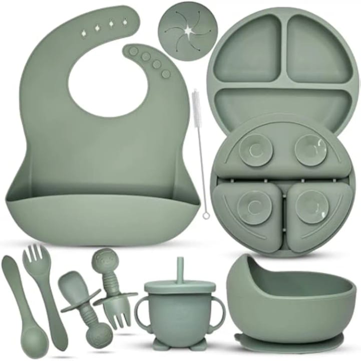 Premium Silicone Baby Feeding Set – BPA-Free | Spill-Proof | Soft & Safe