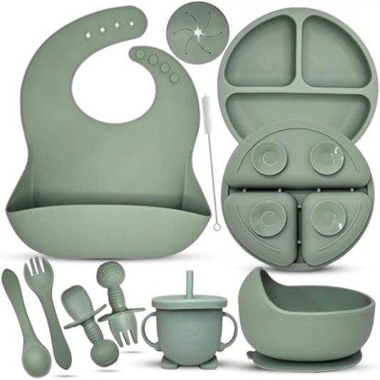 Premium Silicone Baby Feeding Set – BPA-Free | Spill-Proof | Soft & Safe
